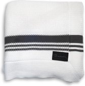 deken voor op de bank - Plain wit/ grijs - Dommelin