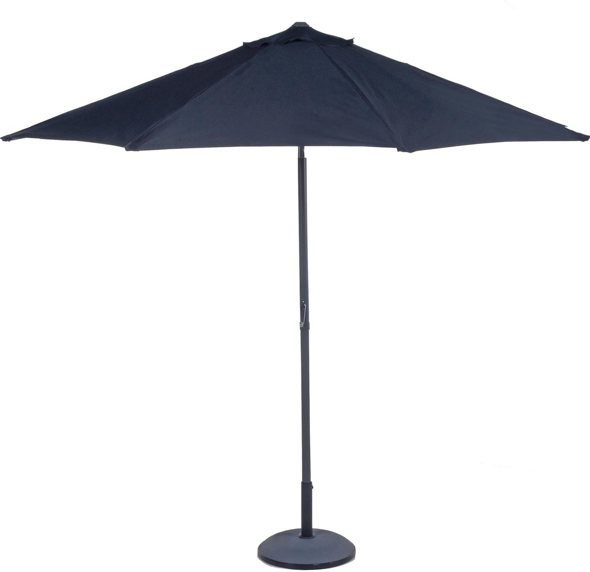 Lifetime Garden Parasol - Zonnescherm voor Balkon en Terras - ⌀300 x 300 cm - Rechthoekige Strandparasol - Parasol zonder Standaard - Zwart