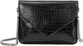 Melie Bianco – Anna Black – Vegan – Croco – Crossbody Bag – Clutch – Zwart