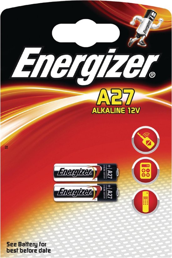 Energizer MN27 | A27 | 27A | V27A | 12 Volt Batterij | Blister 2 stuks | bol