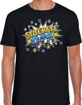 Stoerste opa cadeau t-shirt zwart voor heren S