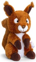 Pluche knuffel eekhoorn van 14 cm - Dieren knuffelbeesten voor kinderen of decoratie