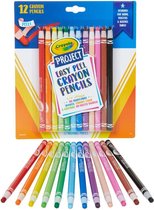 Crayola - Project lijn - Easy Peel potloden voor kinderen  - 12 stuks