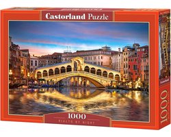 Castorland Rialto by Night – Puzzel – 1.000 stukjes – Satijnen afwerking – Perfecte pasvorm – Europese kwaliteit