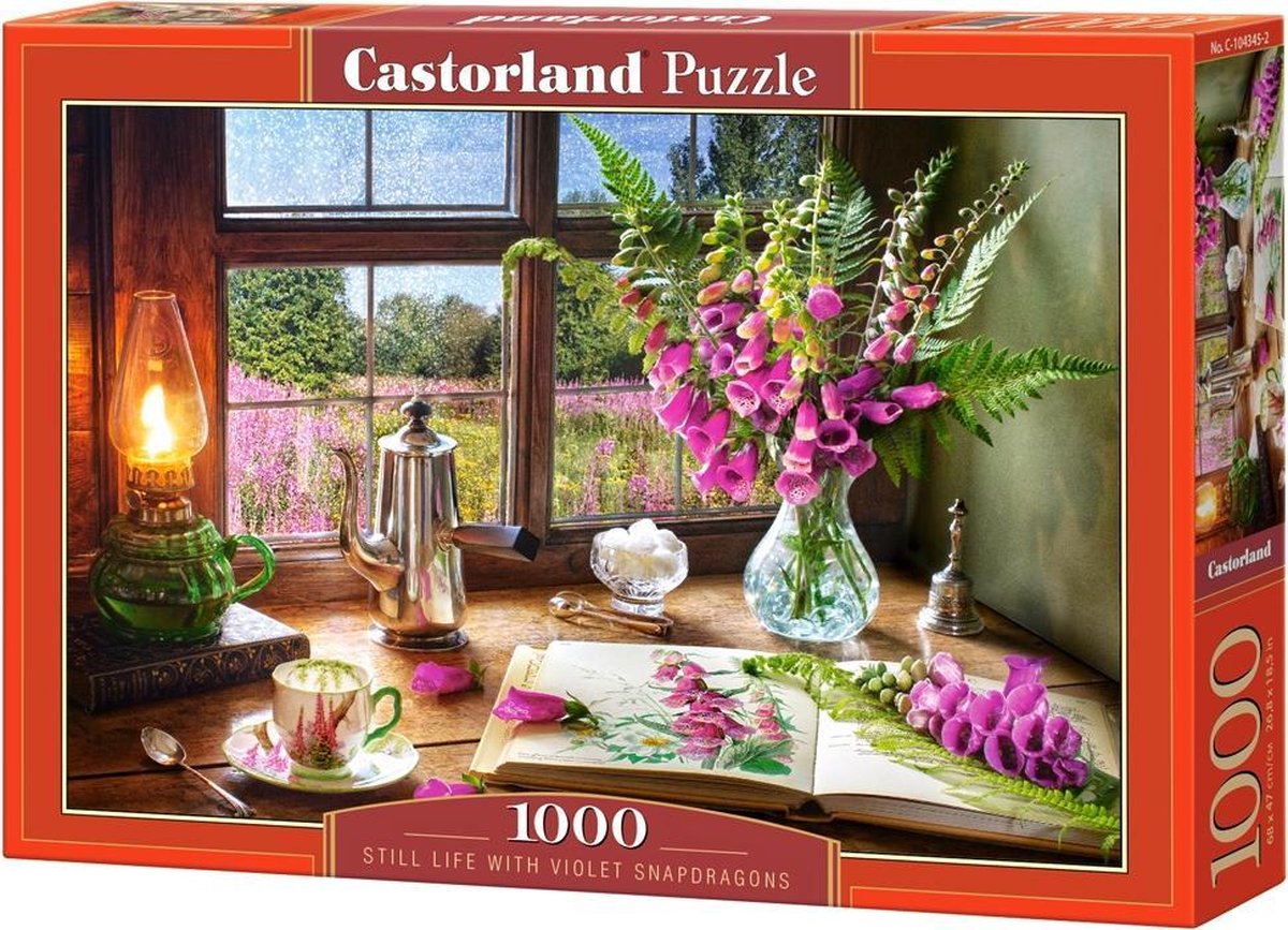 Still Life with Violet Snapdragons Puzzel (1000 stukjes)