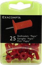 6x Doos met 25 prikbordspelden Papic - punthoogte 7mm - 10mm diameter, Rood