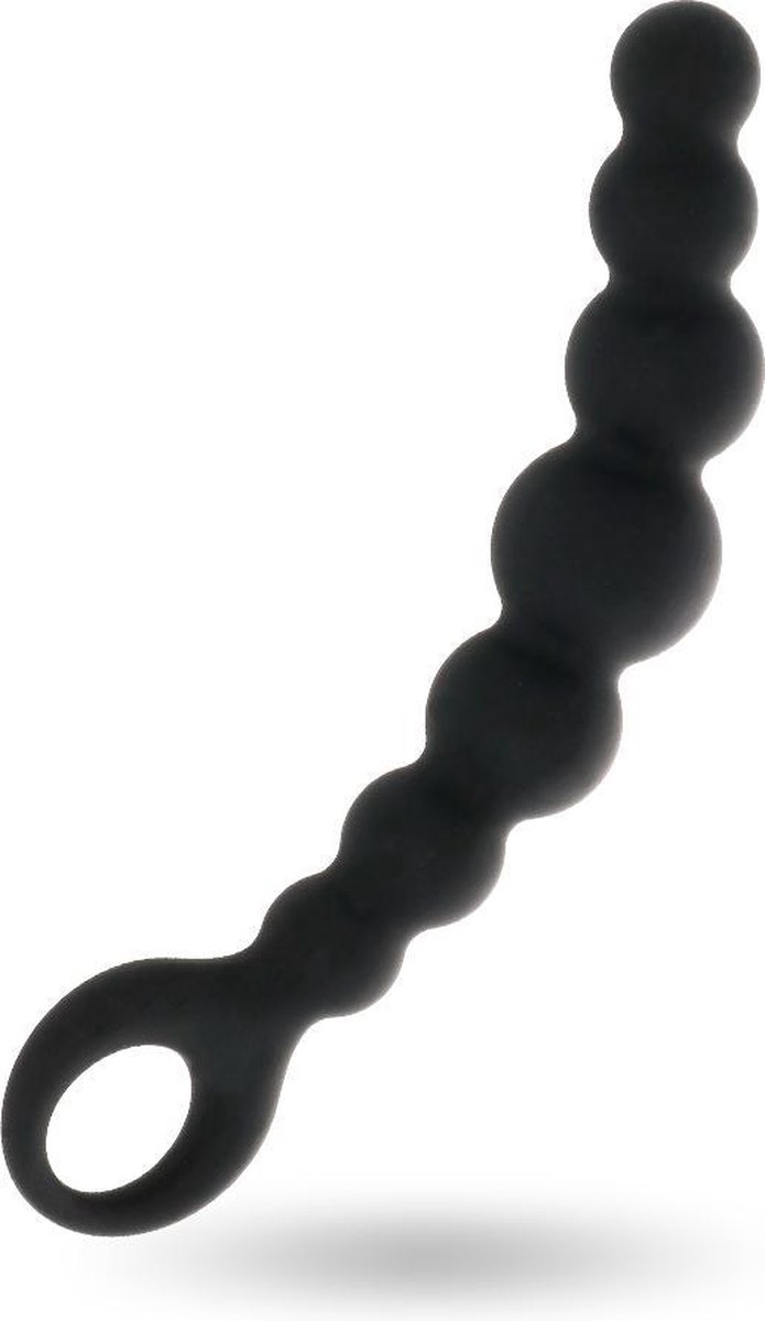 Intense toys - anale kralen - vrij van parabenen - zwart - 18.5cm - max / sex / erotiek toys