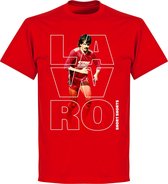 Lawro Short Shorts T-shirt - Rood - 3XL