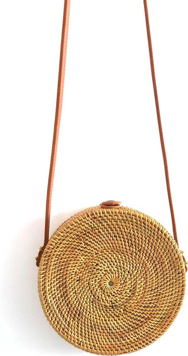 Rattan tas | Bali Bag 20 cm| Roundie Bag | Handgeweven