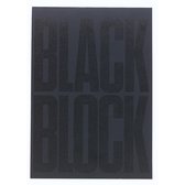 5x Black Block 29,7x21cm - papier geruit 5x5 - 70 bladen., Zwart