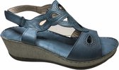 manlisa plateau sandaal s207-8015 petrol blauw mt 40