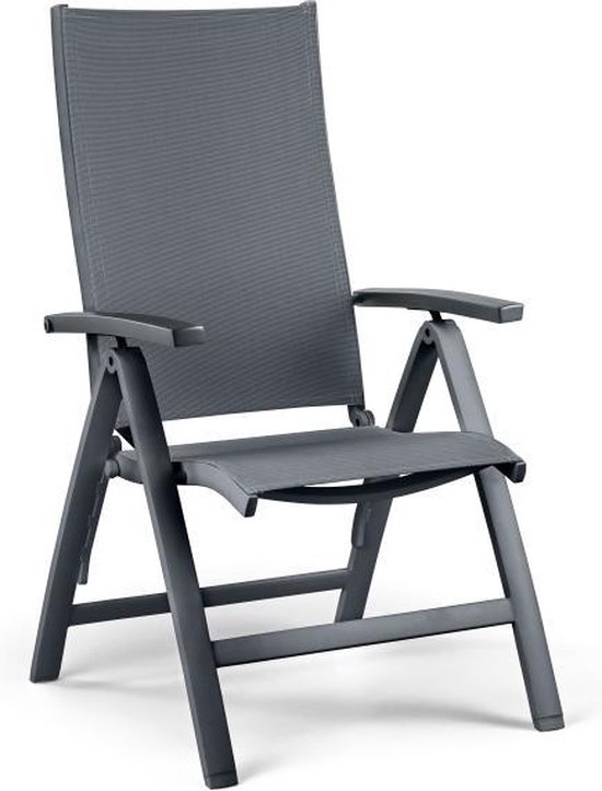 Suns Lucca Stoel Verstelbaar antraciet - verstelbare stoel met aluminium... | bol.com
