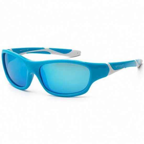 KOOLSUN® Sport - kinder zonnebril - Aqua Wit - 6-12 jaar- UV400 - Categorie 3