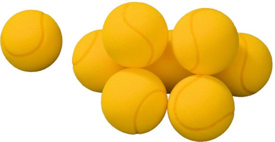 Balle de tennis dynamique | Balle de tennis en mousse | lot de 5 pièces|  diamètre 90... | bol.com