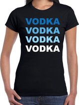 Vodka drank fun t-shirt zwart voor dames L