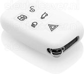 Autosleutel Hoesje geschikt voor Land Rover - SleutelCover - Silicone Autosleutel Cover - Sleutelhoesje Wit