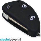 Autosleutel Hoesje geschikt voor Alfa Romeo - SleutelCover - Silicone Autosleutel Cover - Sleutelhoesje Zwart