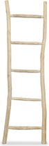 Handdoekenladder met 5 sporten 45x150 cm teakhout