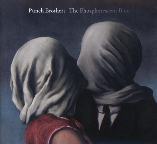 Pochette de l'album Punch Brothers The Phosphorescent Blues avec deux personnages recouverts de draps blancs.