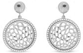 Velini jewels -EA6546W -Oorbellen -925 Zilver gerodineerd -Cubic Zirkonia