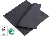 Luxe, zwarte servetten 2- laags, 33x33cm (2.400 stuks)