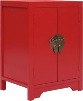 Nachtkastje 38x28x52 cm paulowniahout rood