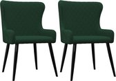 Eetkamerstoelen 2 st fluweel groen