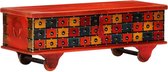 Opbergkist 110x40x40 cm massief acaciahout rood