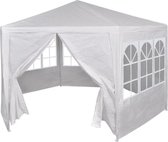 Feesttent met 6 zijwanden 2x2 m wit