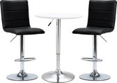3-delige Barset kunstleer wit