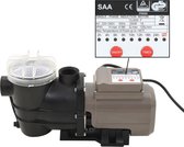 Zwembadpomp met timer 0,25 pk 8000 L/u zwart