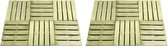 12 st Terrastegels 50x50 cm FSC hout groen