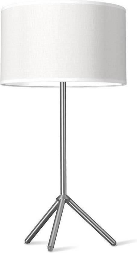 Home Sweet Home tafellamp Bling - tafellamp Karma inclusief lampenkap - lampenkap 35/35/21cm - tafellamp hoogte 45.5 cm - geschikt voor E27 LED lamp - wit