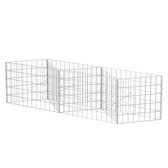 Gabion mand - Gegalvaniseerd Staal - Zilver - 120x30x50 cm