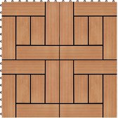 Terrastegels 30x30 cm 1 m² HKC teakkleur 11 st