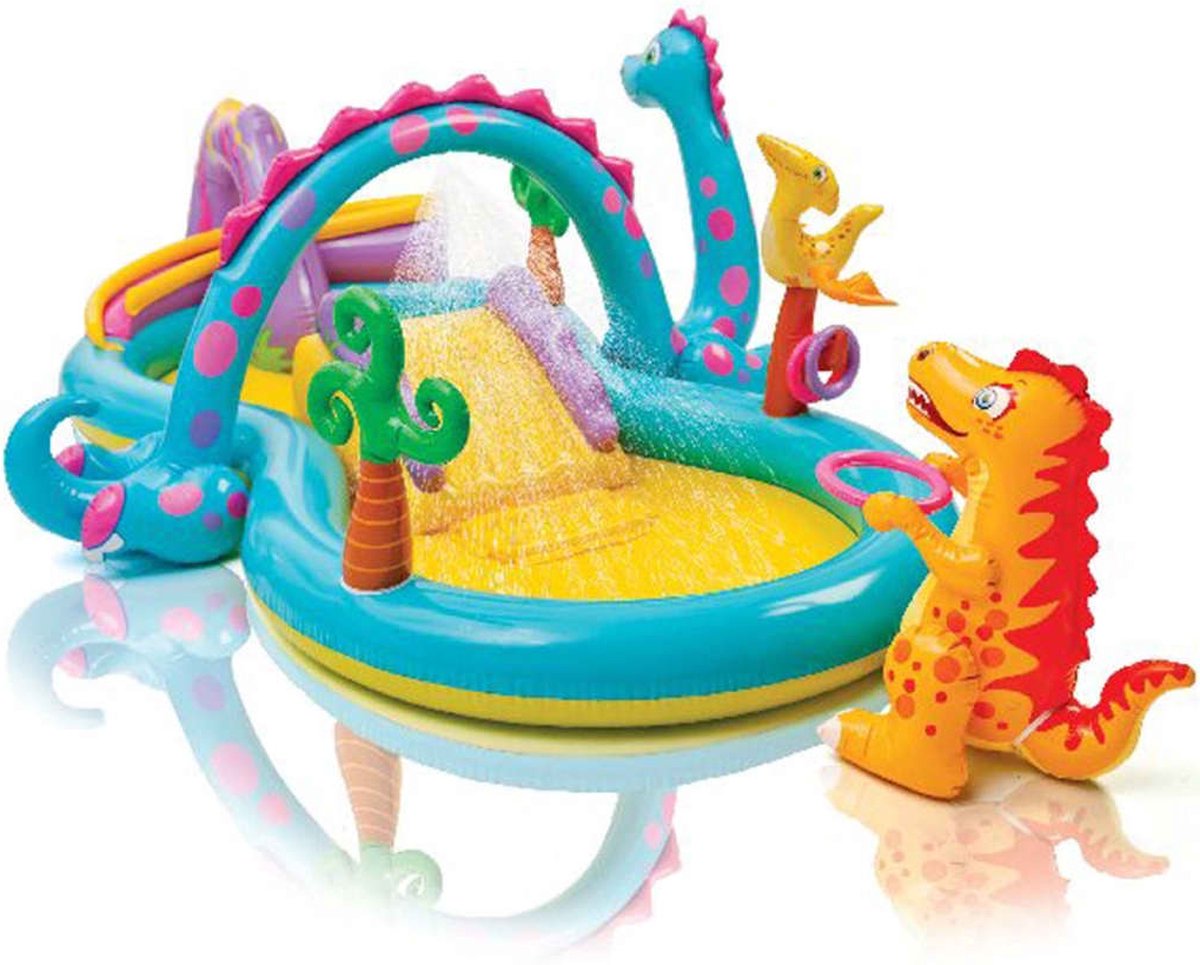 Intex Dinoland Play Center Zwembad - kinderzwembad - peuterzwembad - opblaasbaar 333x229x112 cm 57135NP