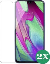 Screenprotector geschikt voor Samsung Galaxy A40 - Screen Protector Glas - 2 Stuks