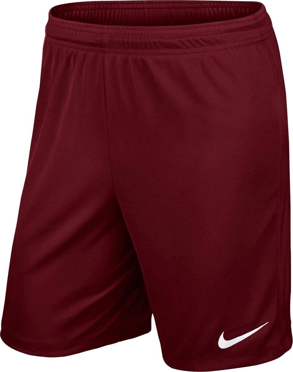 Nike Park II Knit Short Junior  Sportbroek - Maat 116  - Unisex - donker rood