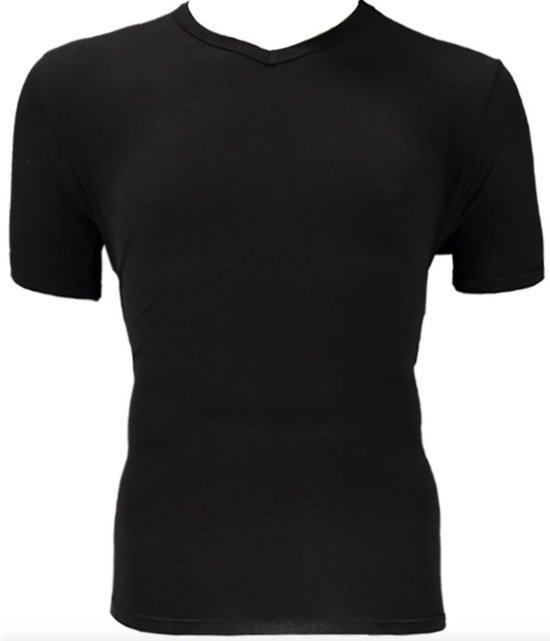 ten Cate bamboo V-hals shirt zwart