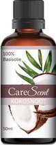 CareScent Basisolie Kokosnoot Olie (Gefractioneerd) | Draagolie | Plantaardige Olie | Voor Huid / Haar / Etherische Olie Verdunnen | Kokosnootolie - 50 ml