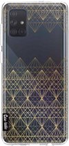 Casetastic Samsung Galaxy A71 (2020) Hoesje - Softcover Hoesje met Design - Golden Diamonds Print