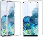 Samsung S20 Plus Hoesje en Samsung S20 Plus Screenprotector - Samsung Galaxy S20 Plus Hoesje Transparant Siliconen Case + Screenprotector