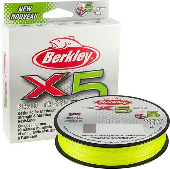 Braided Line Berkley X5 Braid 150m Vert Fluo 0.25mm