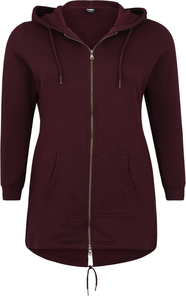 Urban Classics Sweat Parka Vest met capuchon 3XL Rood