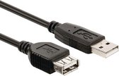 Goobay 93601, 5 m, USB A, USB A, USB 2.0, Mâle/Femelle, Noir
