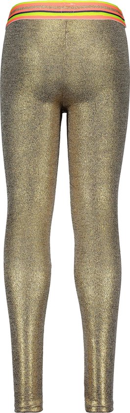 eenzaam Mevrouw Slot Kidz-Art Meisjes gecoate legging - Gold - Maat 122/128 | bol.com