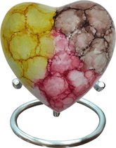 Mini urn hart Multi color fire - urn voor as - 2105