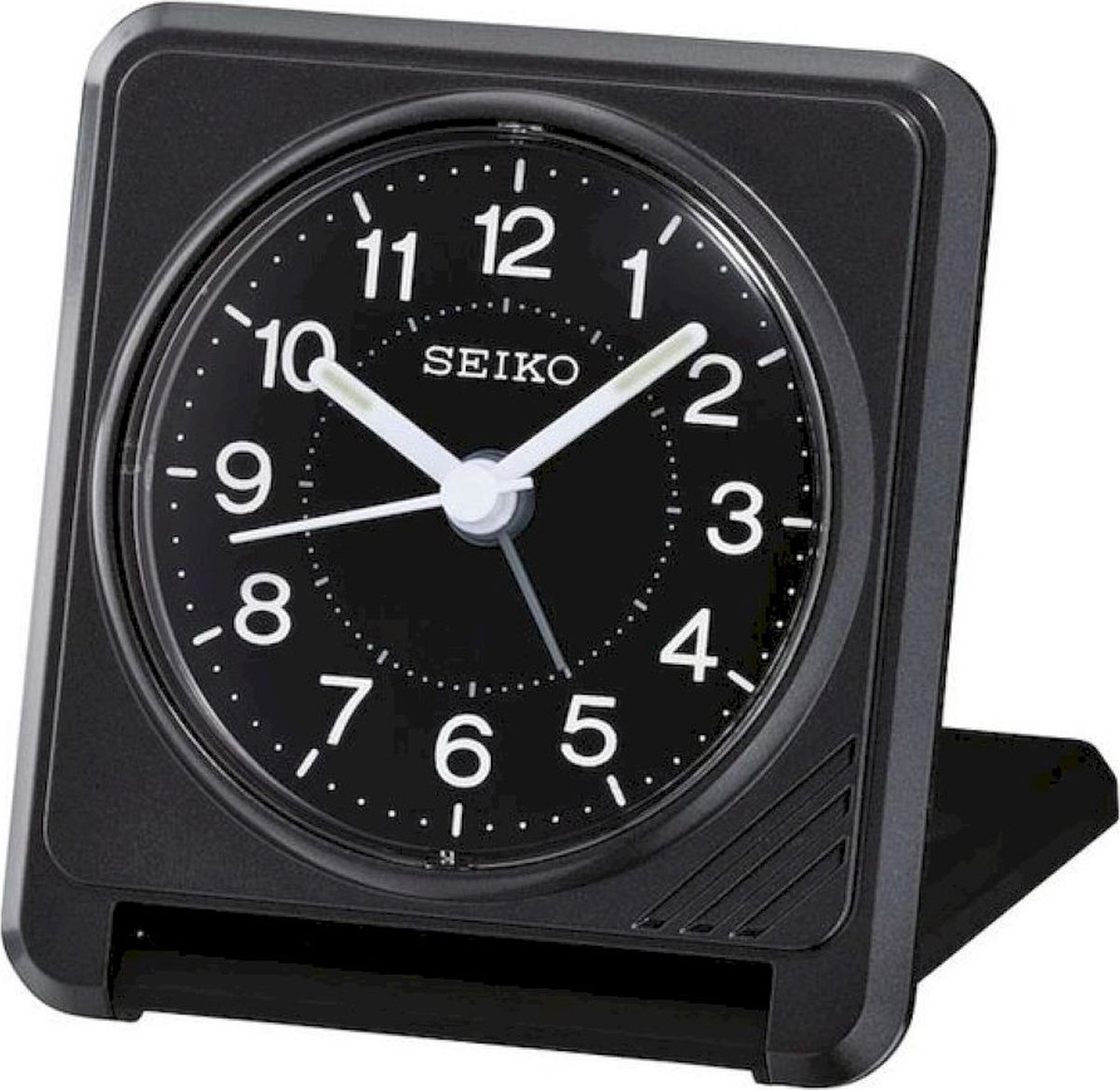 Seiko reiswekker QHT015K elektronisch piep alarm - zwarte uitvoering