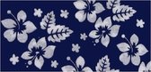 Haarband Multifunctioneel Bloemen Print Blauw Wit