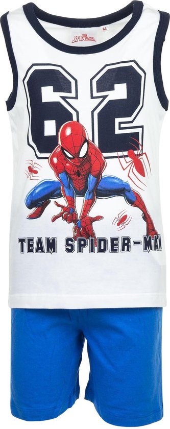 Spiderman - shortama - Blanc - Taille 98